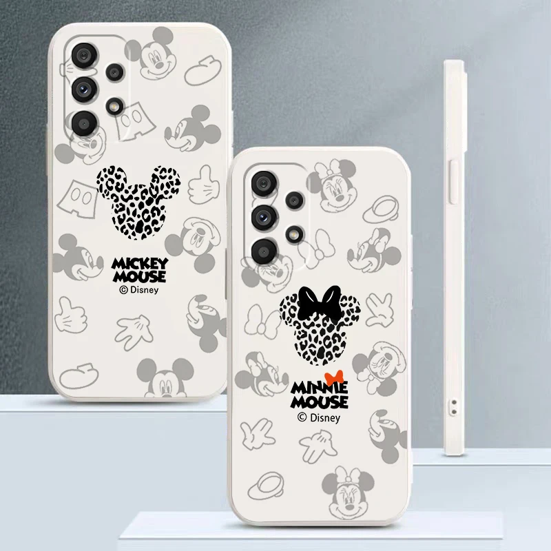 

Liquid Rope Mickey Minnie Luxury Disney Phone Case For Samsung A73 A53 A33 A52 A32 A23 A22 A71 A51 A21S A03S A50 A30 5G Funda