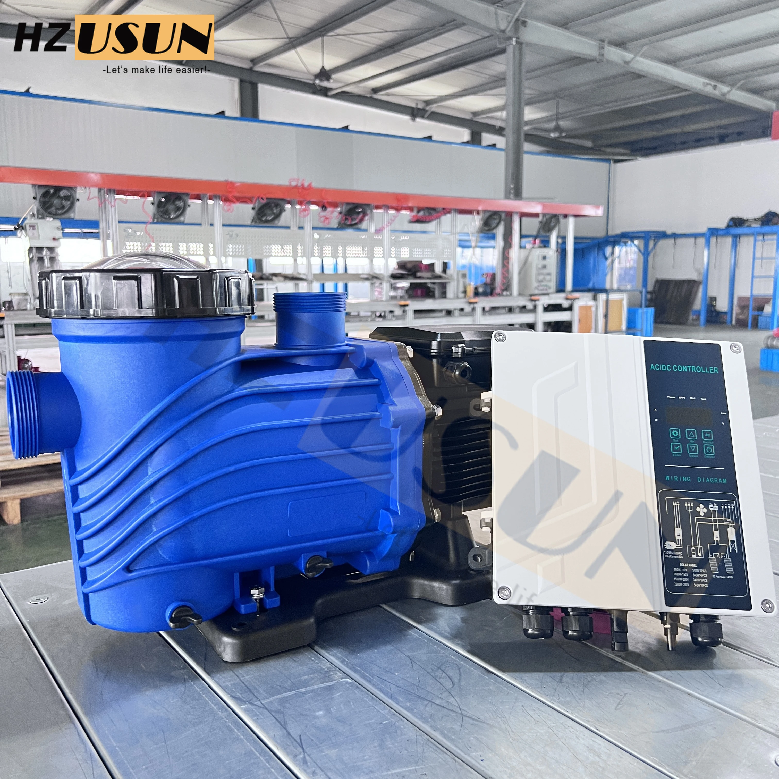 HZUSUN 1 5 л.с. Инвертор для бассейна переменного и постоянного тока гибридный насос