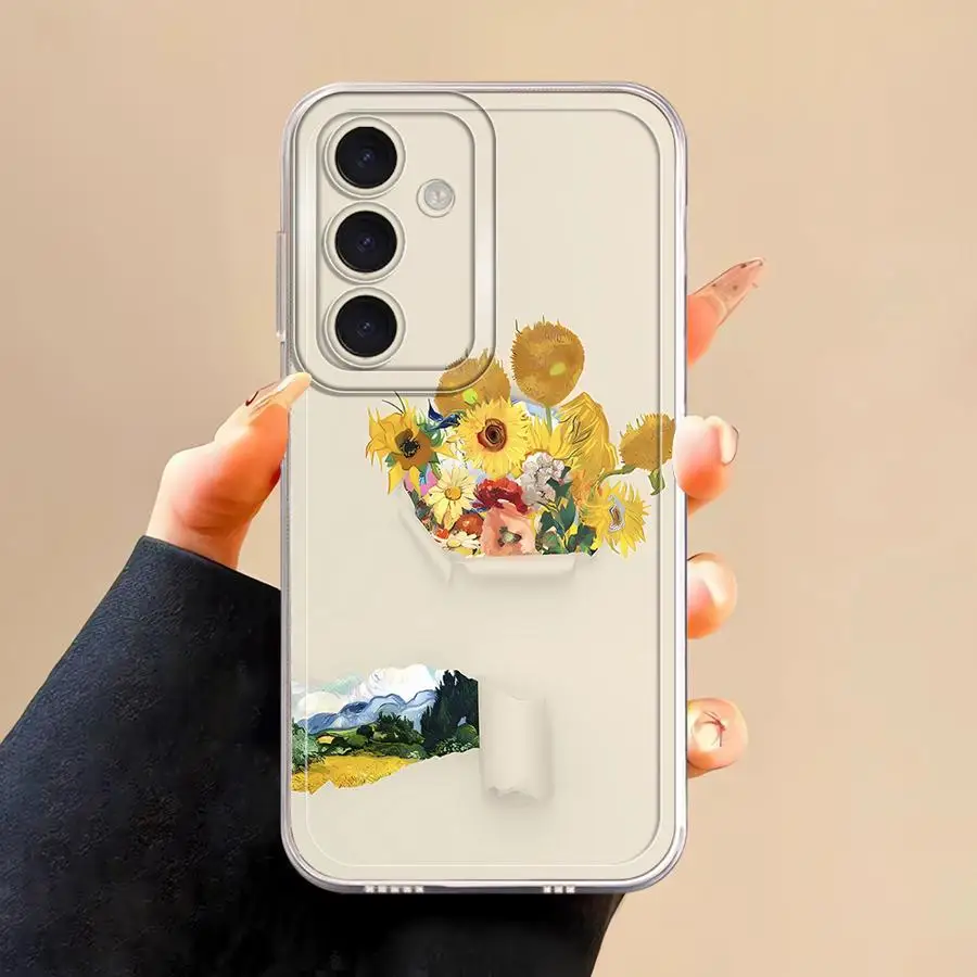 Фото Чехол для Samsung Galaxy A32 A52s A50 A52 A16 A21s A71 A12 A72 A31 A51 Прозрачный чехол Van Gogh Art №3