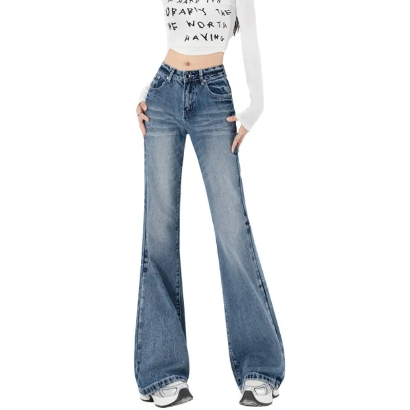 FINEWORDS винтажные потертые повседневные джинсы с высокой талией женские корейские