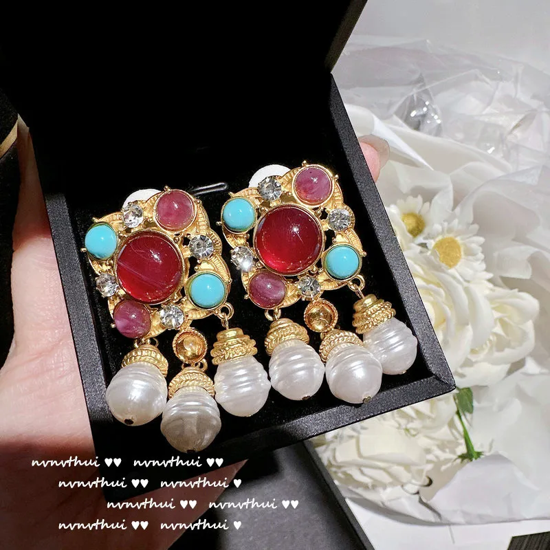 Фото Классические женские модные серьги для девочек Sart Dazzle, клипсы для ушей, элегантные женские винтажные изысканные ювелирные аксессуары с кристаллами и цветами №2