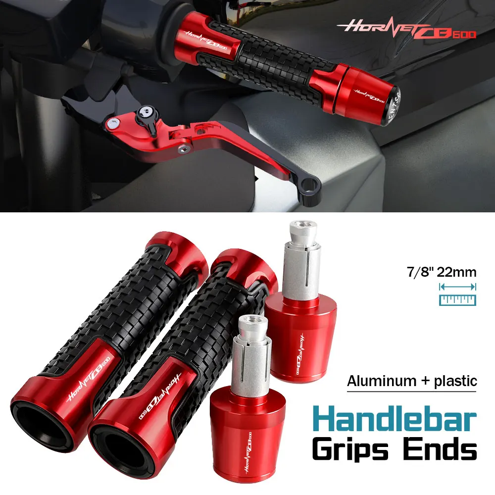 

FOR HONDA CB600 HORNET 2001 2002 2003 2004 2005 2006 Motorcycle Non-slip Handle Bar Handlebar Grip End Cover Cap Hand Grips CNC
