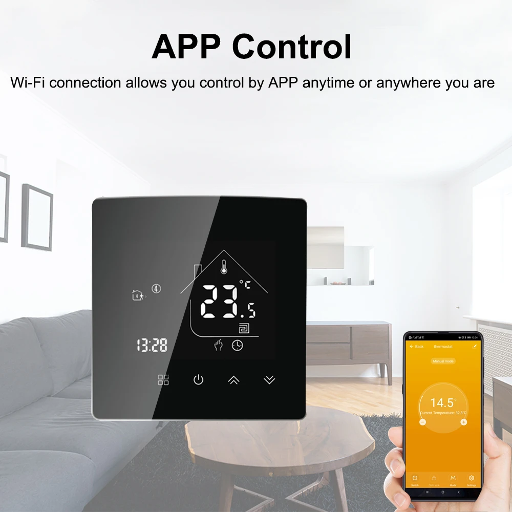 Программируемый термостат с Wi-Fi, 16 А, 95 в, 240 В