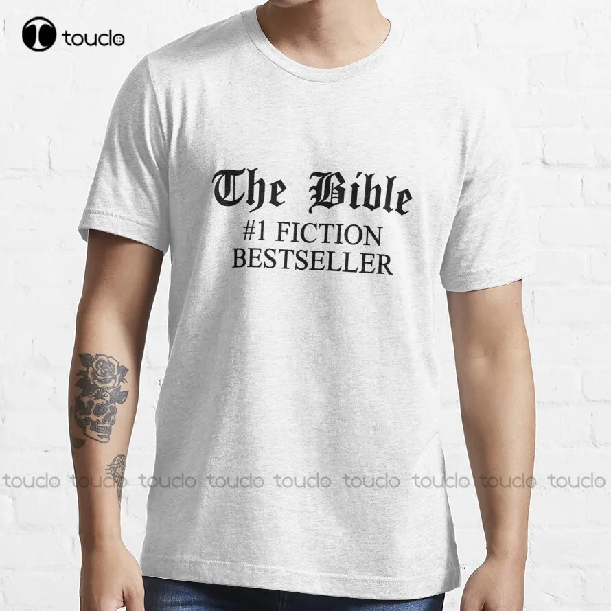 

The Bible #1 Fiction Bestseller Black Text Trending T-Shirt Mens Muscle Shirt Xs-5Xl Custom Gift Oversized Graphic T Shirts New