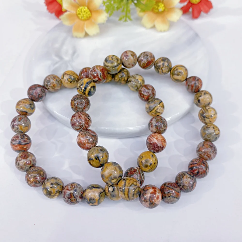 6810 мм Африканский нефритовый браслет из бисера натурального камня агата
