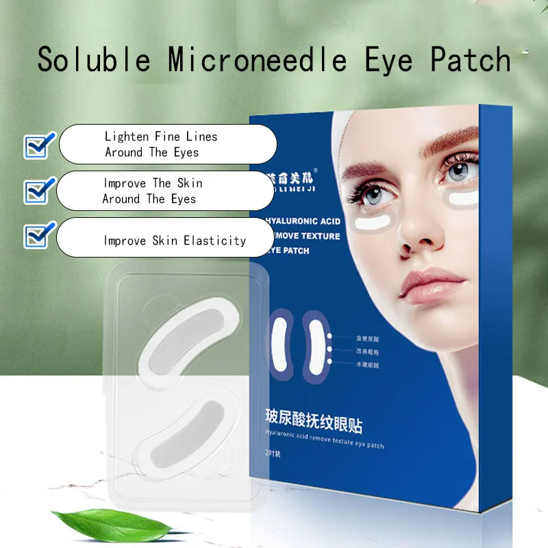 

2Pcs Micro-needle Under Eye Mask For Wrinkles Fine Lines Removal Hyaluronic Acid Eye Mask Dark Circle Puffiness Eye Pads