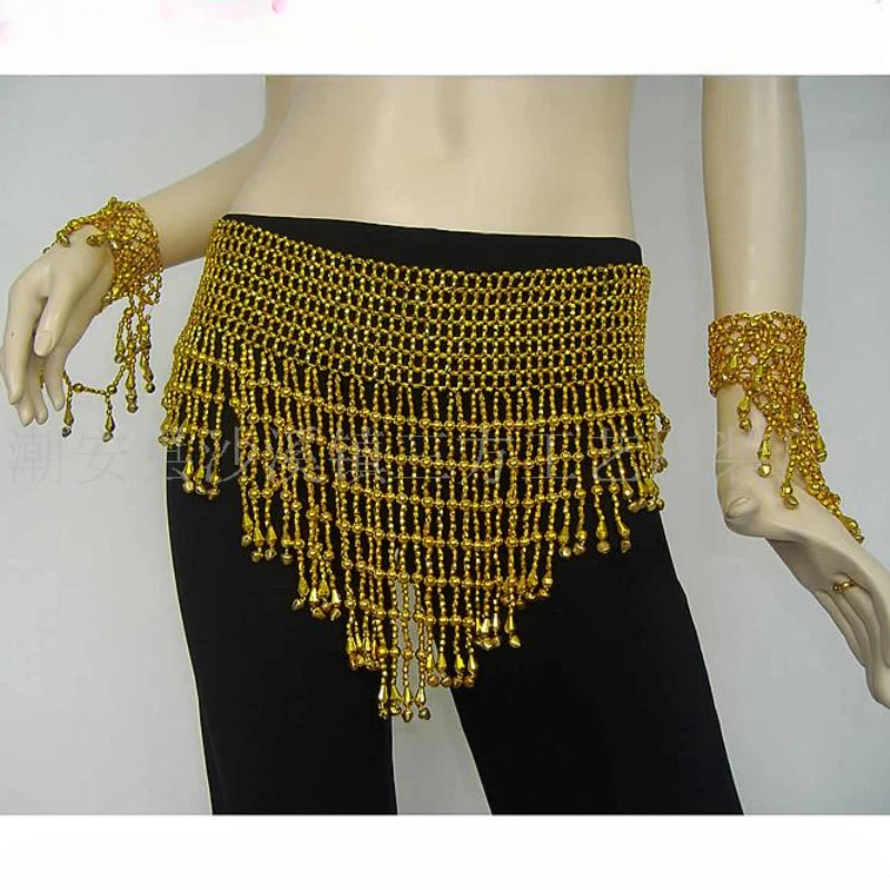 Танец живота поясная цепочка с кисточками треугольный шарф для латинских танцев