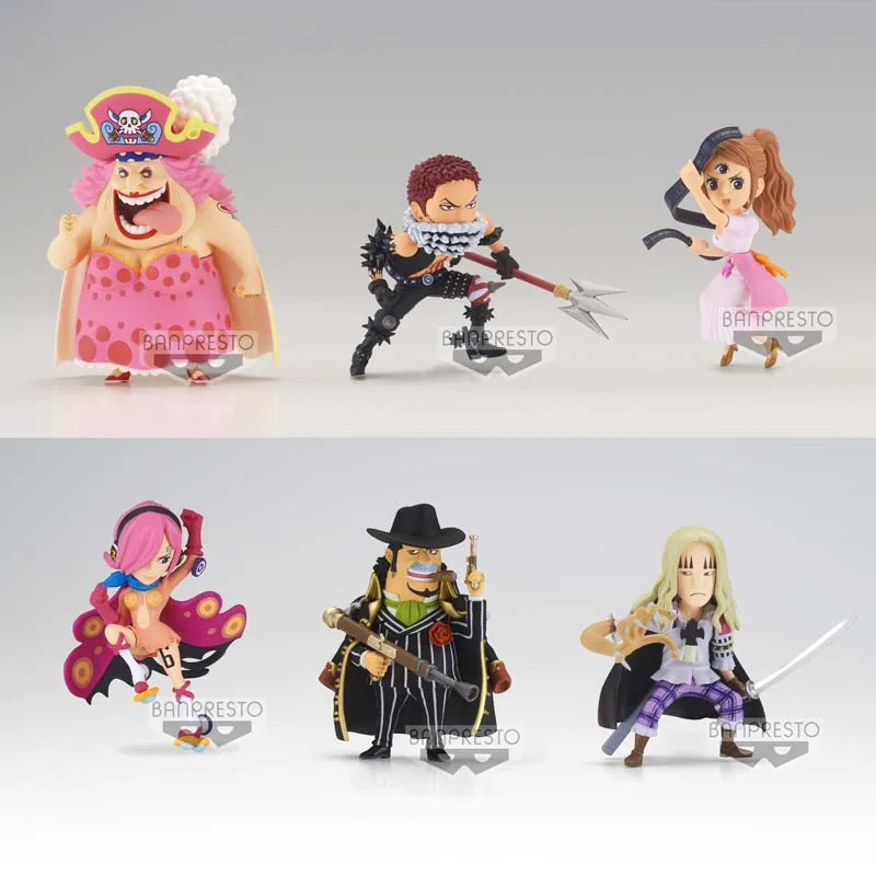 

Pre Sale 6Pcs One Piece Anime Figure Wt100 Memorial Eiichiro Oda Draws A Great Pirate Hyakukei Anime Figurine Figural Q Version