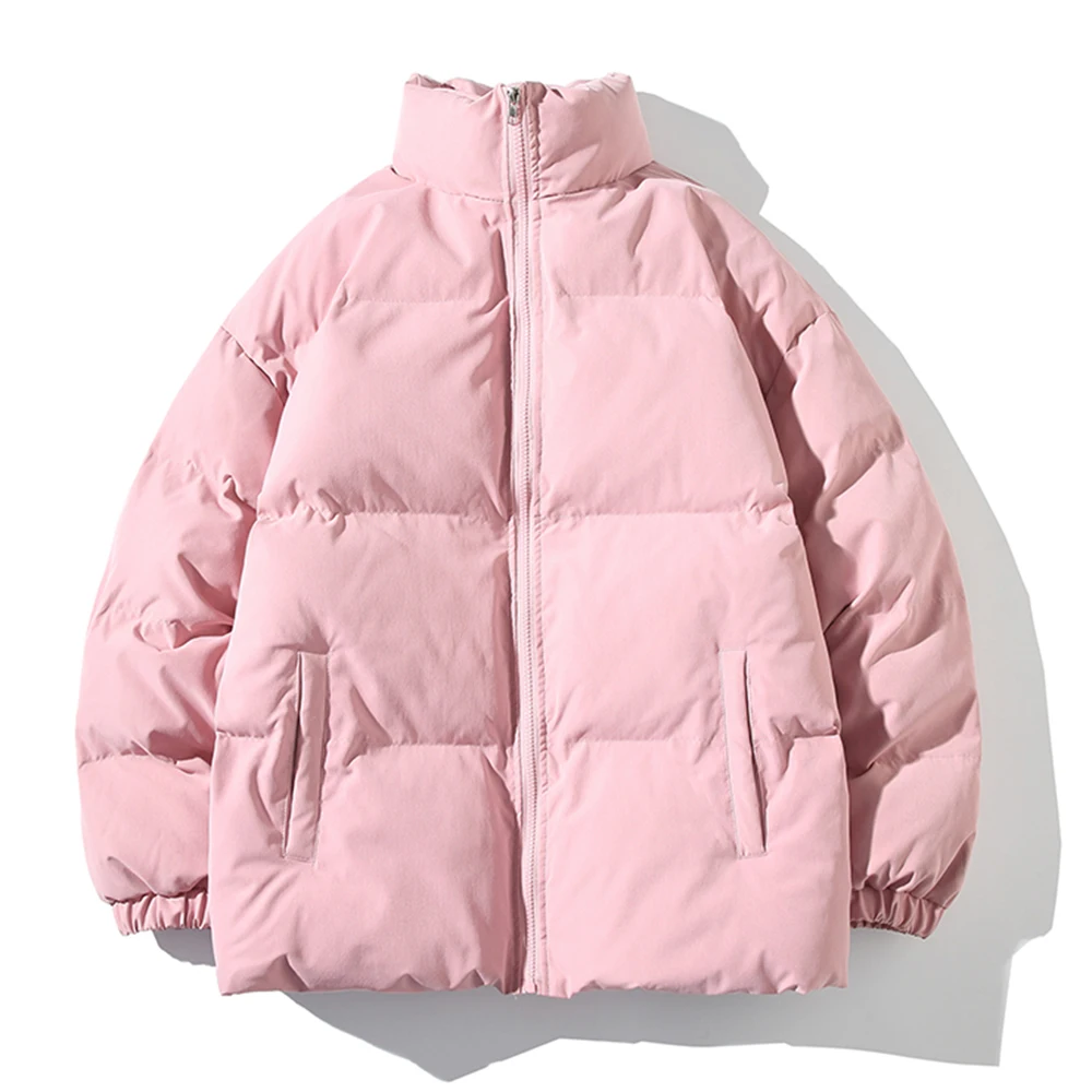 ERIDANUS 2022 New Winter Large Size Stand Collar Men's Thermal Cotton Coat Solid Color Casual Loose Thick Padded Jacket MWM146