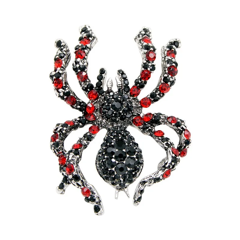 

CINDY XIANG Rhinestone Spider Brooches for Women Statement Insect Big Vintage Fashion Jewelry Exaggerated Pins