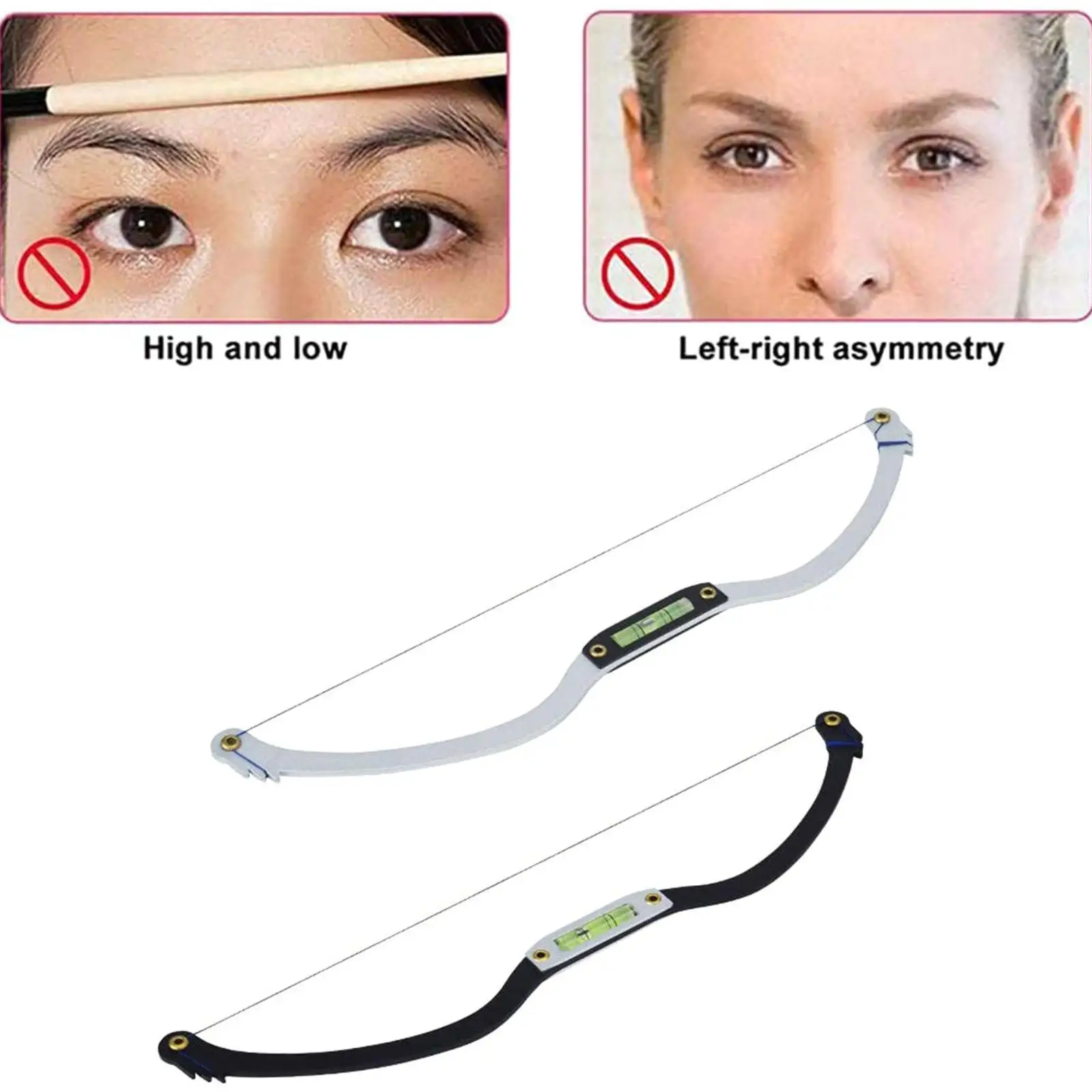 

Metal Eyebrow Positioning Semi-Permannet Line Ruler Bow Eyebrow Eyebrow Ruler Level Microblading Rule Horizontal Tattoo A5H0