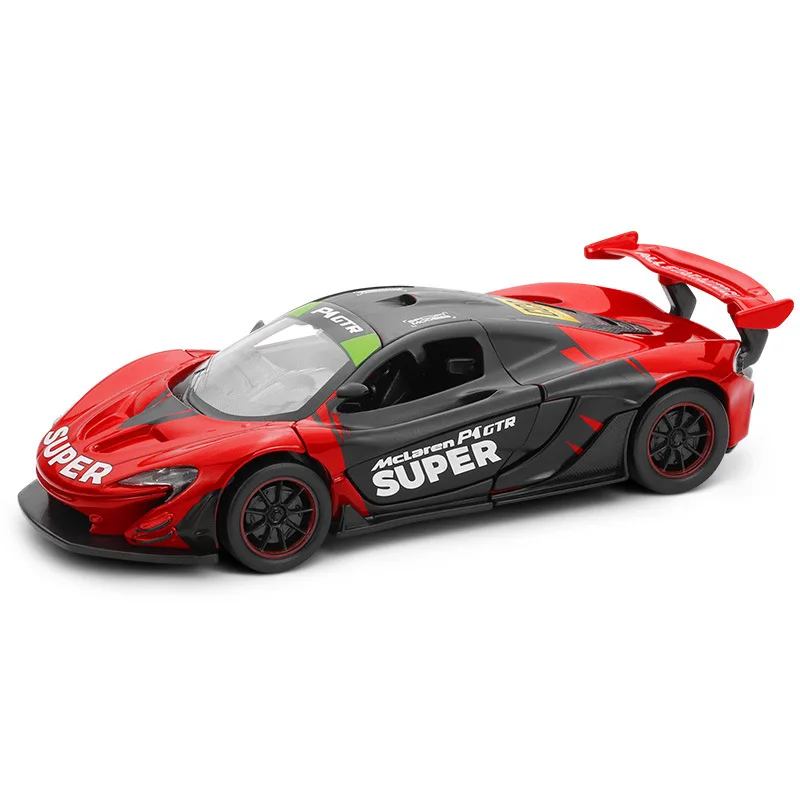 

1/31 McLaren P1 GTR Supercar Model High Simulation Diecast Metal Alloy Toys With Pull Back Sound And Light Kids Gifts Collection