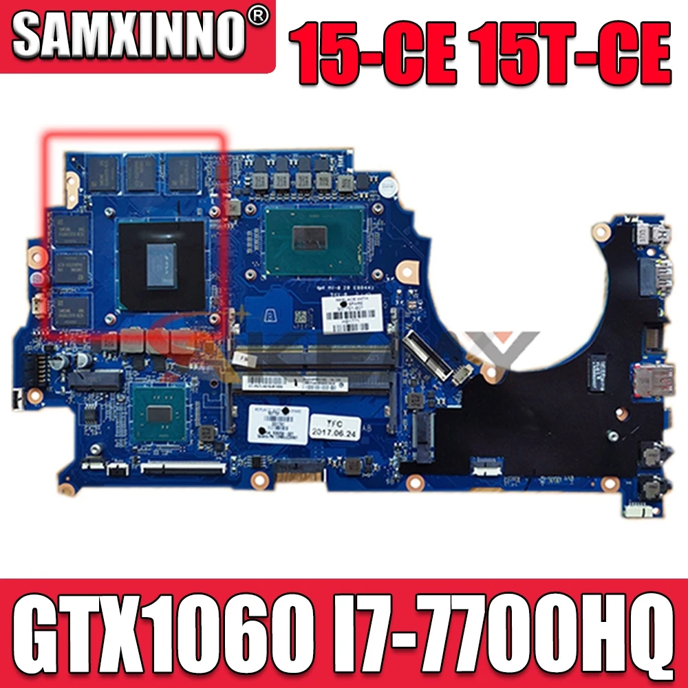 

Akemy 929486-601 DAG3ABMBCD0 motherboard For OMEN by HP Laptop 15-CE 15T-CE Notebook PC GTX1060 6GB i7-7700HQ fully Tested