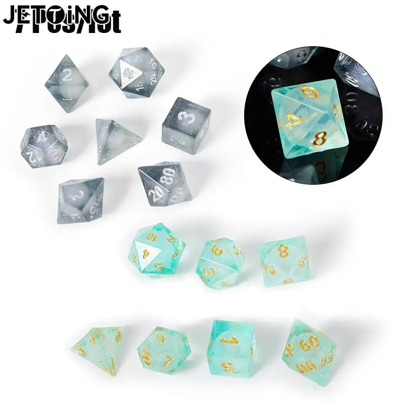 

Sharp Edge Resin Polyhedral Dice Set Perfect Gift For Game Lover Gift Party Figurines Miniatures DIY Decorations Dice Ornament