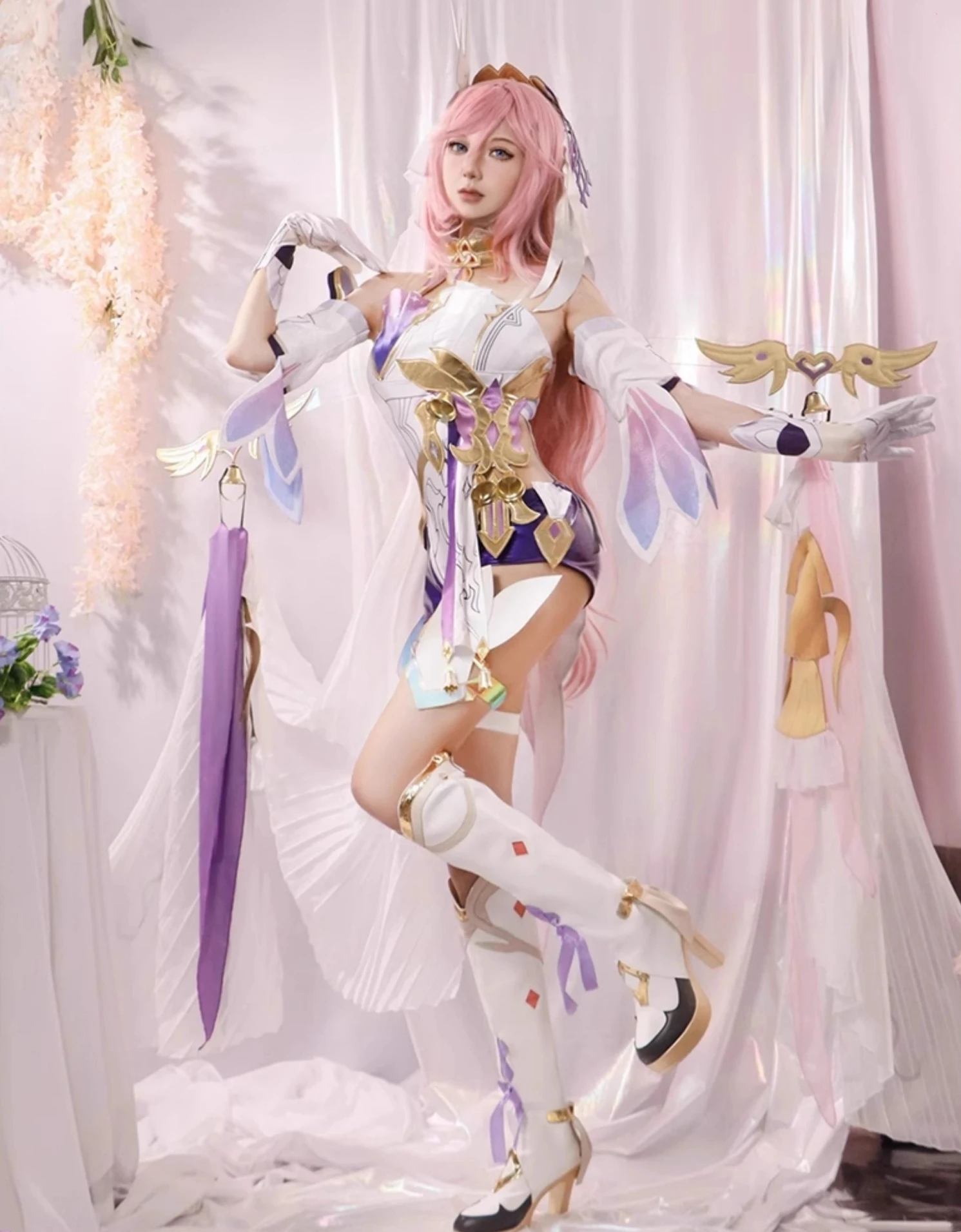 Костюм для косплея Honkai Impact 3: Elysia парик-комбинезон эго-элисии костюмы на Хэллоуин