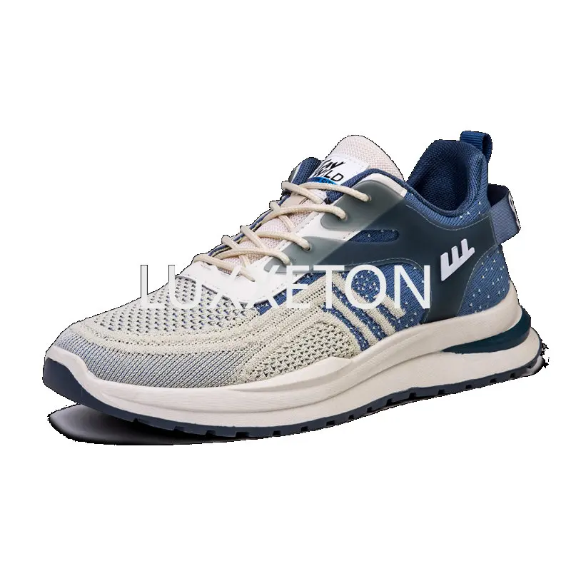 

2023 New Men's Mesh Breathable Lace Up Fashion Sports Shoes Summer Comfortable Running Shoes Outdoor Fitness Sports Shoes