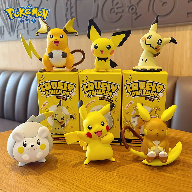 

Cartoon Pokémon Action Figure Lovely Pokémon G4 Series Pikachu Raichu Desktop Ornaments Kawaii Home Decorations Gifts For Girls