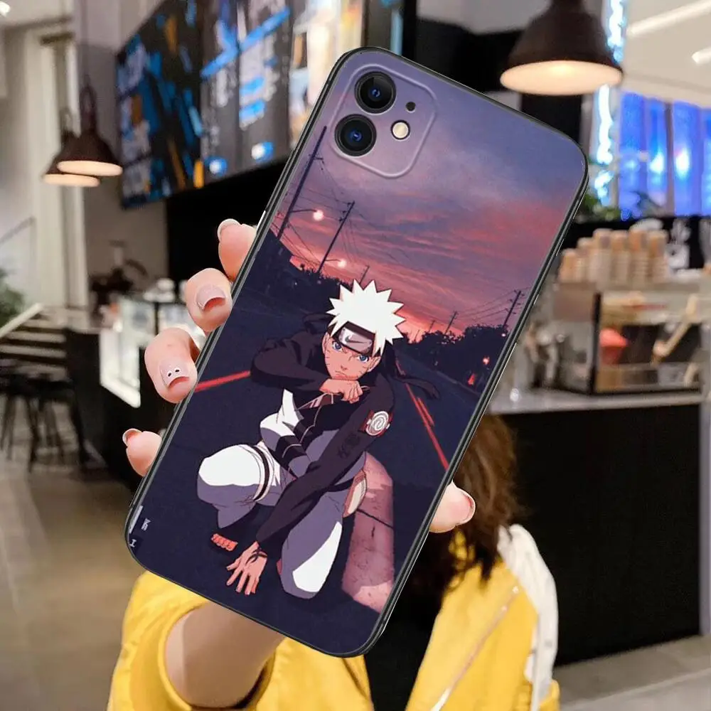 

Naruto Dumb black phone Case For IPhone 13 12 11 Pro Max Mini SE XR X XS Max 8Plus 7plus 6 6S New Shell phone Case
