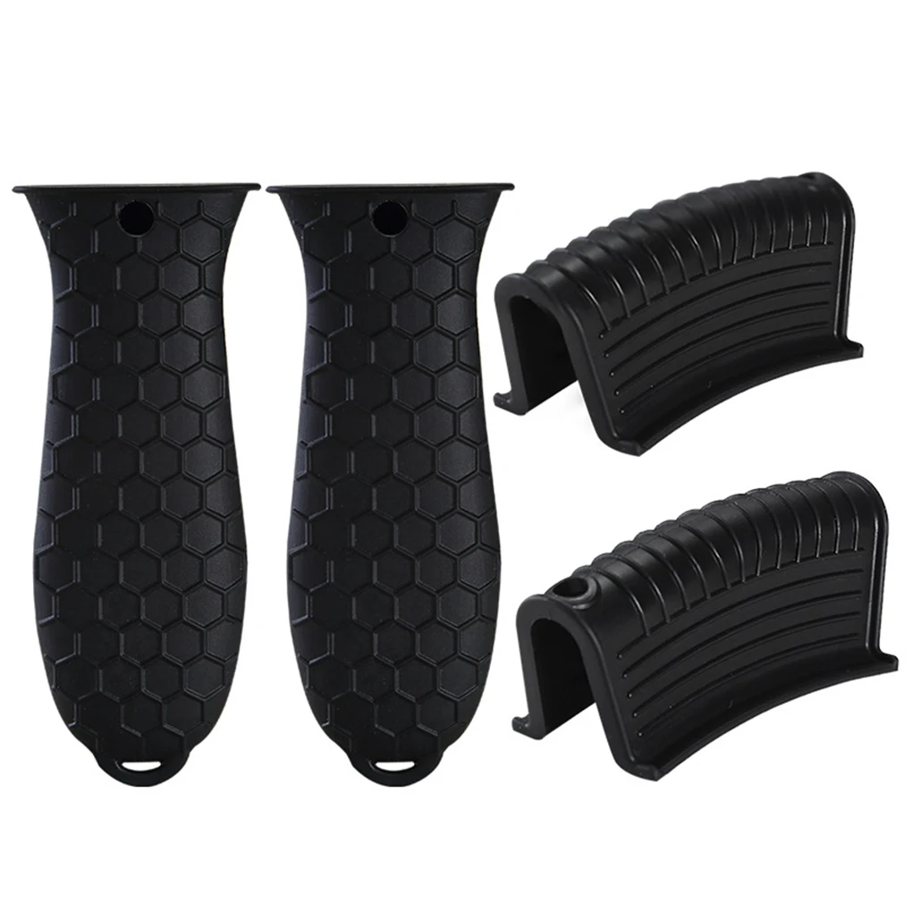 

Silicone Pot Handle Covers Silicone Heat Resistant Cover Anti-skid Lid Holding Knob Pot Handle Grip Cookware Protective Cover