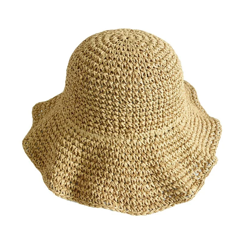 

Foldable Straw Hat Women Spring Summer Outing Sun Visor Holiday Casual Cool Hat Seaside Beach Hat Travel Tide Sunscreen Hats