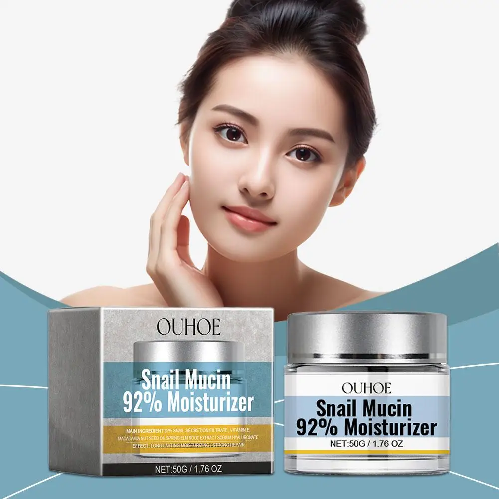 Увлажняющий гель-крем для лица Ouhoe Snail Mucin 92% крем Восстанавливающий увлажняющий