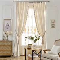 luxury european thick beige velvet curtain solid blackout window treatment curtains for living room bedroom decoration custom