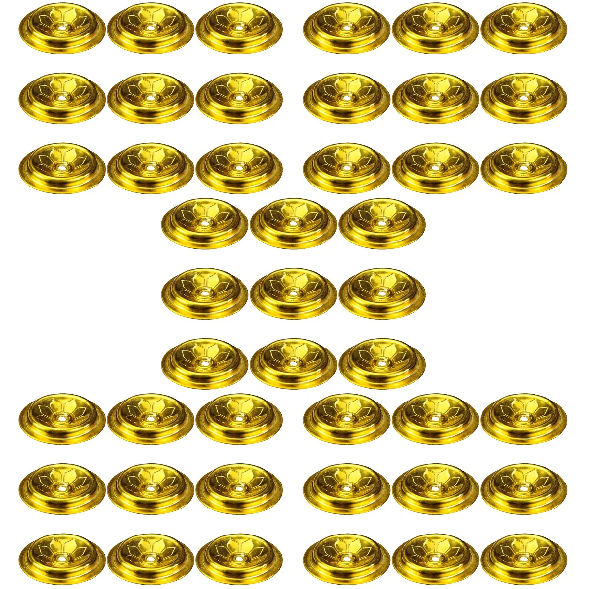 

45 Pcs Oil Float Wick Floating Holders Temple Gold Suit Lamp Liquid Butter Aluminum Enshrine Supplies Exquisite