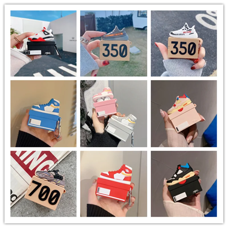 

Cartoon Sneakers Shoe Shoes Cartoon Earphone Cases for Apple Airpods 1 2 Pro Air pods Pro2 Silicone Soft Protective Cover Cases