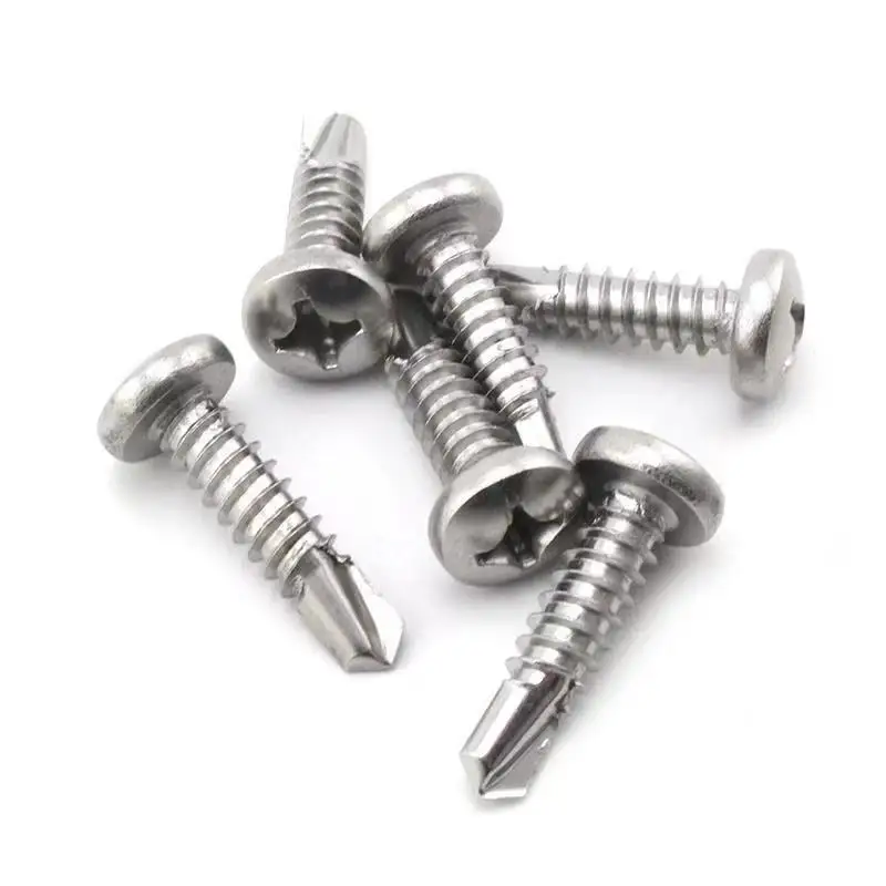 M3.5M4.8 M5.5M6.3 Cross Self-drilling Screws Pan Round Head Dovetail Bolt 410 Stainless Steel DIN7504N/EN ISO15481 Tornillos images - 2