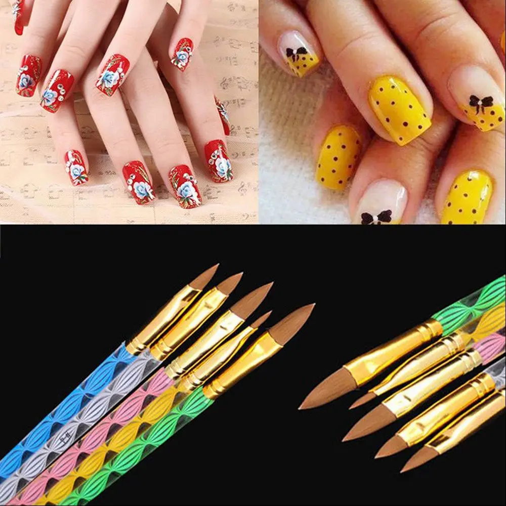 

1pc New Professional Fashion Nail Art Drawing Pen Brush Handle Manicure Soft Brush Hair Ombre Gradient Nails Brushes Tools Hot