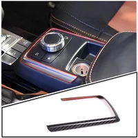 for mercedes benz g class w463 2012 2018 real carbon fiber car center console mode button panel frame sticker car accessories