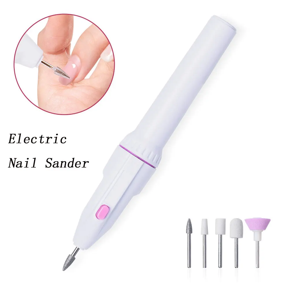 

1Set Electric Nail Sander Kit Handpiece Nail Drill Machine Portable Polish File Drills Bit Pen Manicure Pedicure Nail Art Tools