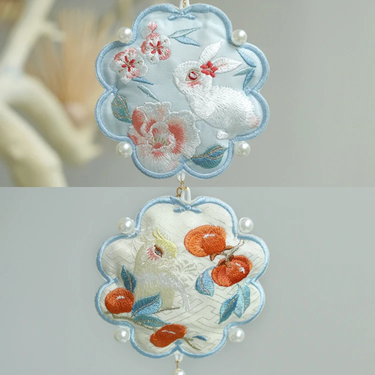 Double Sided Embroidery Perfume Bag Han Chinese Clothing Accessories Sachet Waist Pendant