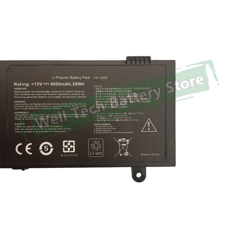 15 В 59 Втч C41-N550 Аккумулятор для ноутбука ASUS N550J N550X47JV/S Q550LF N550JK