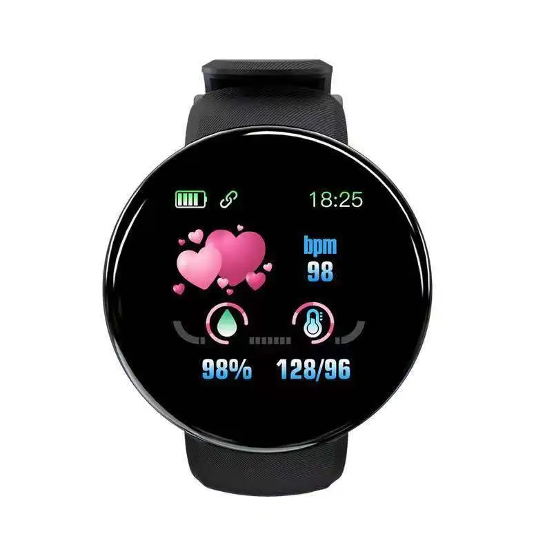 

D18plus Smart Bracelet Bluetooth Watch Information Reminder Exercise Heart Rate Blood Pressure Sleep Monitoring Call Meter Step