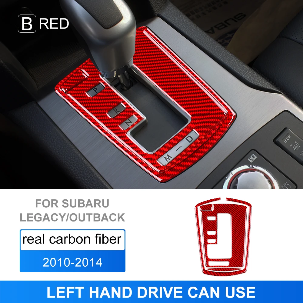 

Настоящая мягкая наклейка из углеродного волокна для Subaru Legacy Outback 2010 2011 2012 2013 2014, автомобильная панель переключения передач, аксессуары