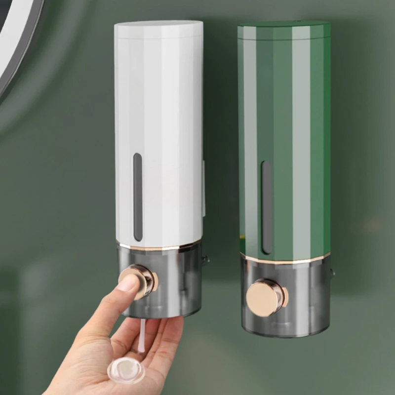 

New 450ml Manual Soap Dispenser Wall Mounted Shampoo Container Shower Dispenser Holds Shampoo Conditioners Shower Gel