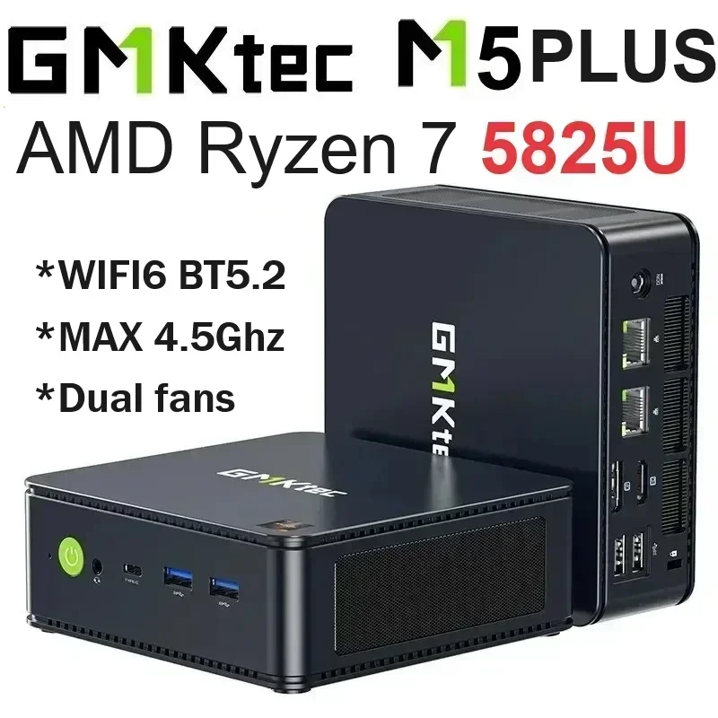 GMKtec M5 Plus AMD Ryzen 7 5825U Мини-ПК WIFI6 BT5.2 Windows 11