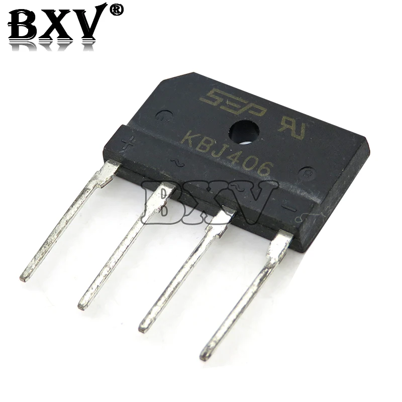 

5 шт., KBJ406 KBJ406G 4A 600 В, диодный мост, выпрямитель, новый