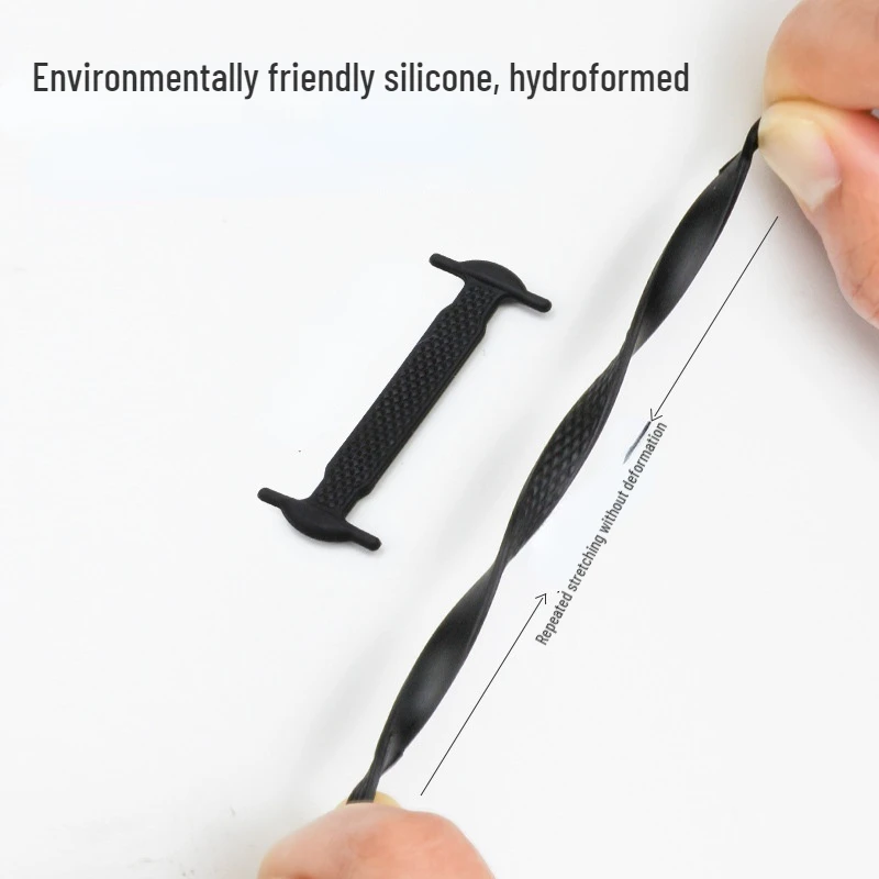 16pcs/Bag No Tie Shoe Laces Elastic Shoelaces Outdoor Leisure Sneakers Quick Safety Flat Shoelace for Adult Unisex Lazy Laces