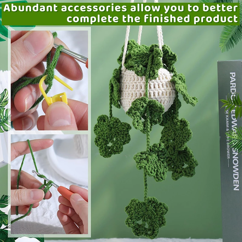 Новинка набор ручной вязки милых растений в горшках вязаный крючком ручная