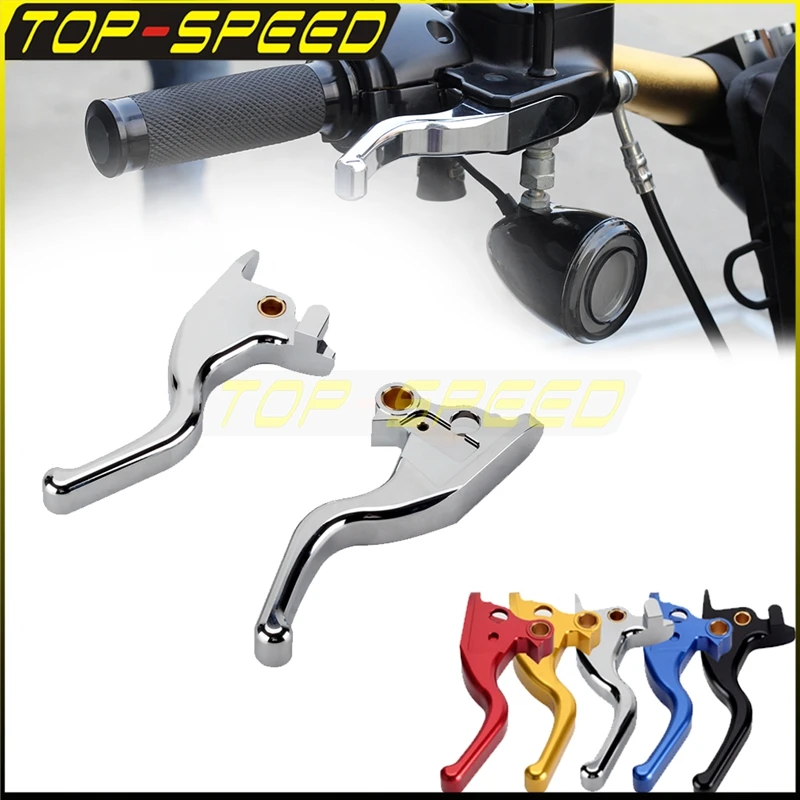 

5.3" 5.9" Short Long Pair Brake Clutch Levers For Harley Softail Slim Fat Street Bob FLFB FLS Heritage Classic FLHC 2-3 Finger