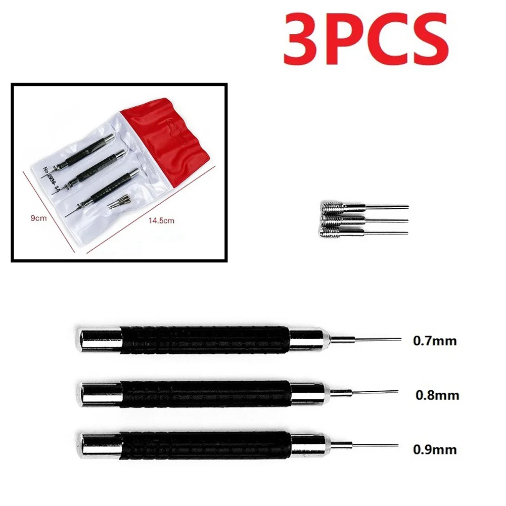 

3Pcs Alloy Watch Band Strap Bracelet Link Pin Remover 3 Needles Pin Punch Watch Link Spring Bars Adjuster Watchmaker Repair Tool