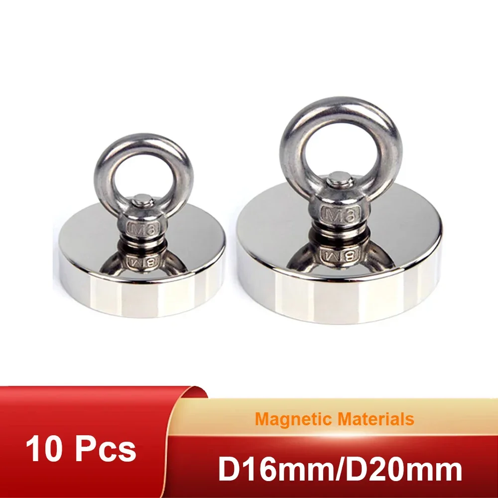 Супермощный Неодимовый рыболовный магнит с крючком диаметр 16 мм 20 потайным