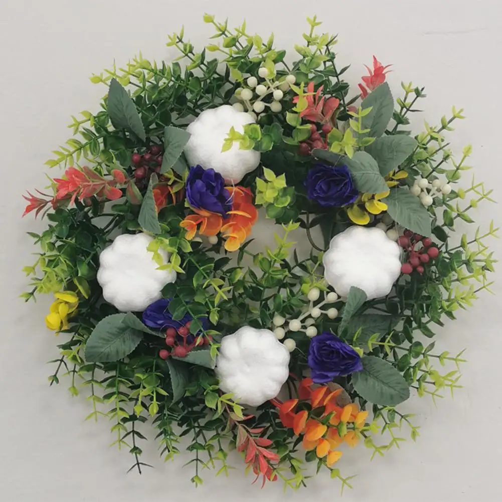 

Artificial Wreath Exquisite Workmanship Long Lasting Pumpkin Autumn Decor Front Door Wreath Fall Wreath Garland Wreath