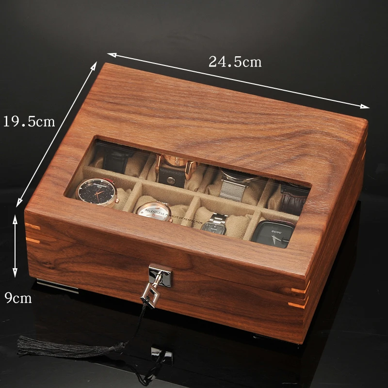 

Мужская деревянная коробка для часов, 8 ячеек