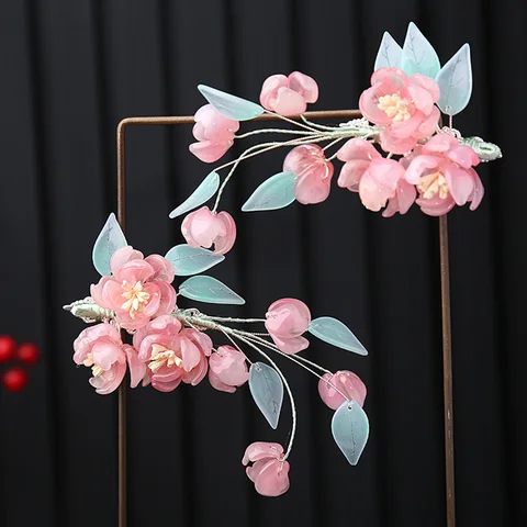 Сплавные заколки для волос с цветком сливы 2 шт.