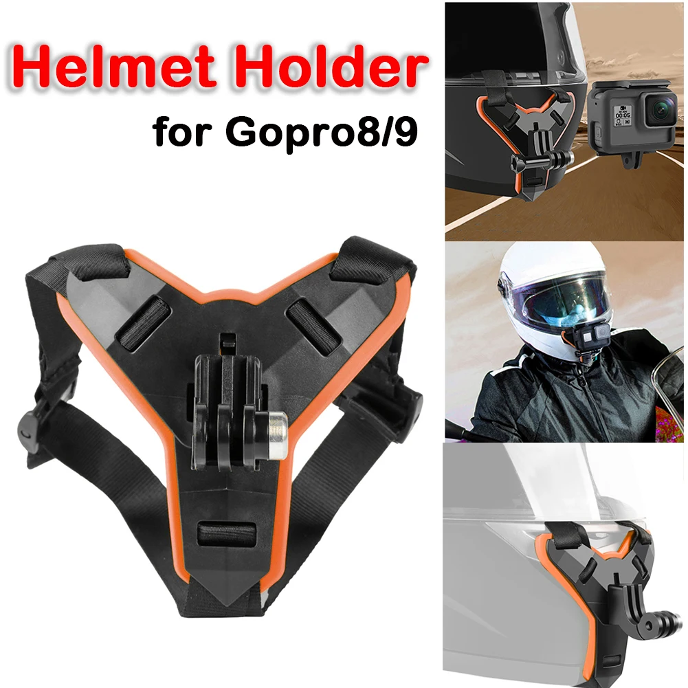 

Противоскользящий держатель для шлема подбородок аксессуары для экшн-камеры подставка для мотоциклетного шлема подбородок Противоударна...