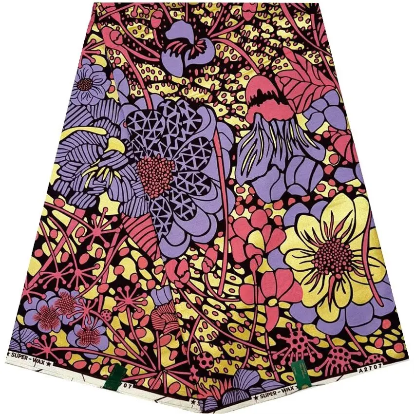 Высококачественная африканская восковая ткань блестящий золотой воск Золотая