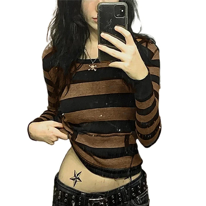 Женская Толстовка Allukasa С Карманами Готический Хип-хоп Свитшот Длинными Рукавами